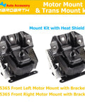 Set Of 3 Front Engine Mount And Transmission Mount Direct Replacement For 2007 To 2013 Silverado Sierra 1500 5 3L 6 0L 6 2L 4WD Auto Trans Engine Mounts Built To Last with heat shield