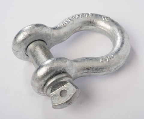 Four Pack Galvanized Bow Shackles Three Quarter Inch D Ring Shackle With Seven Eighths Inch Screw Pin Heavy Duty Recovery Gear