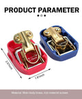 Two Pack Quick Release Battery Clamps For Cars Trucks And SUVs, Easy Snap On Quick Disconnect Terminals in blue and red