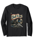 Top Notch Machinist Gift For Him With Vise Gauge Square Set Long Sleeve Classic Fit Tee In Sleek Black featuring a graphic design.