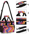 Dope Insulated Picnic Backpack With Lunch Box For Women And Men showing adjustable strap and colorful design