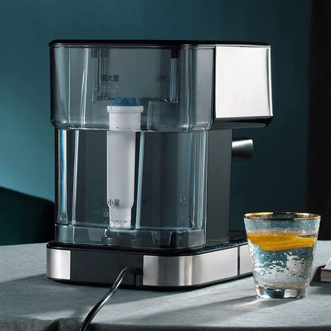 Built In Home Espresso Machine With Semi Automatic Pump Ground Coffee Compatible Includes Pro Spoon And Presser Cappuccino Milk Frother For Barista Style Coffee At Home Black side view