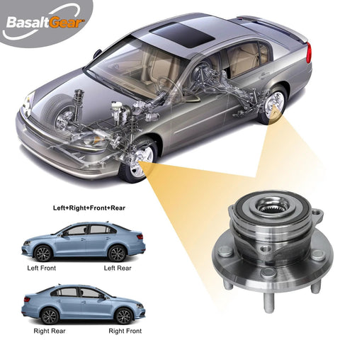 Pair Of Front Wheel Bearing And Hub Assemblies 513324 For Durango And Grand Cherokee 2011 To 2024 2011 To 2022 WK with car diagram