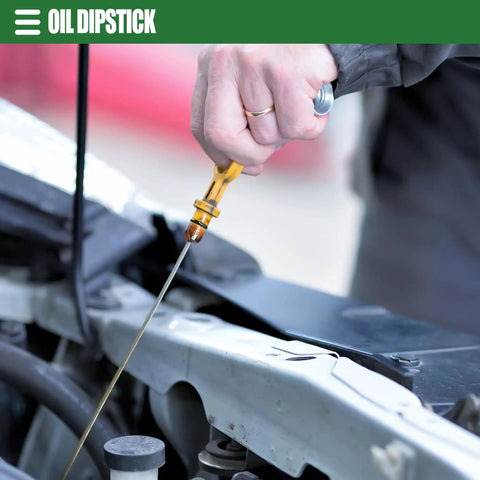 Engine Oil Dipstick Indicator Replacement For Dodge Ram 1500 1997 To 2002 5.9L V8 in hand checking oil level