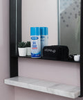 Bathroom setting featuring Ammonia Free Glass Cleaner With No Drip Foaming Action For Streak Free Shine On All Glass Surfaces 15 Ounce Bottle