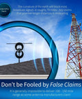 Image highlighting range limitations of TV antennas with a large broadcast tower and globe illustration emphasizing signal curvature.