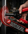 41 Piece Car Rivet Gun Kit with 1 Hand Riveter and 40 Nylon Blind Rivets in Four Sizes demonstrates one-hit fastening on metal