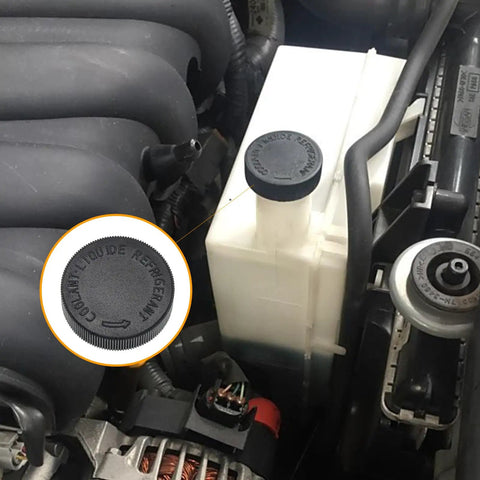 2 Pack Black Coolant Reservoir Cap Compatible With Nissan Murano Rogue Versa Quest And Infiniti EX35 FX37 G35 M35 Radiator Water Tank Overflow Lid Replacement Set For Cars installed on coolant reservoir tank