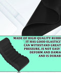 Close-up of 2 Pack Rubber Jack Stand Pads Anti Slip Slotted Floor Jack Pad Adapter With Cushion And Protection Universal Fit For 2 To 3 Ton Heavy Duty Jacks Compatible With Sedan SUV Truck RV, showing textured surface and black rubber material.
