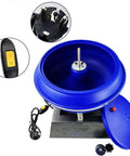 Powerful 120W Bowl Polishing Machine with High Frequency Vibration for Jewelry, Gems and Auto Parts, 6.2L Tumble Polisher, blue design