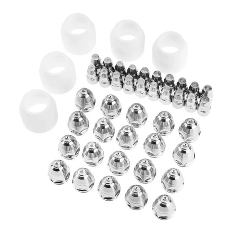 P-80 Plasma Cutter Torch Consumables Kit 45 Piece Set With 0.059 Inch Tips And 1.5mm Nozzles Electrodes Replacement For BTC800DP Plasma Cutter