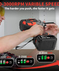 Person using Cordless Impact Wrench Half Inch High Torque 21V Brushless Motor Delivers 1000N.m Peak With Two 4.0Ah Batteries Six Socket Set Extension Rod And LED Light For Cars Trucks Mowers And Industrial Repair Jobs
