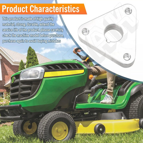 Spindle Pulley Hub Kit Heavy-Duty Compatible With Toro Z Master Mowers Side Discharge Deck overview with lawnmower