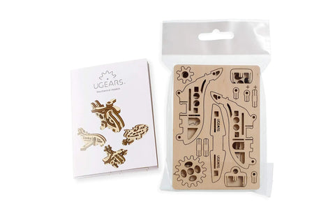 Packaging of Four Pack Wooden 3D Aircraft Puzzle Kit For Kids 5 Plus Buildable Mechanical Models Helicopter And Hydroplane Style Planes