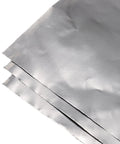 PATIKIL flexible graphite gasket foil sheets, 250x200x0.1mm, pack of 4, silver, stacked view