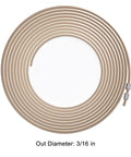 MuHize 3/16 in copper-nickel brake line tubing, 25 ft coil with metal end fittings