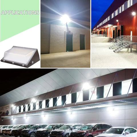120W LED Wall Pack Light With Dusk To Dawn Sensor, 5000K Daylight used for outdoor warehouse lighting applications