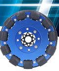 Omnidirectional Mecanum Wheel 5 Inch High Strength Aluminum Alloy Hub For Toy Robots And DIY Projects, front view
