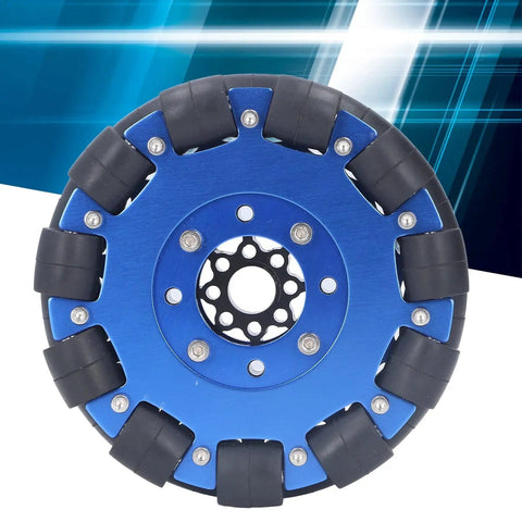 5 Inch Omnidirectional Robot Wheel With 127mm Aluminum Hub And Silicone Rollers, Low Vibration Mecanum Wheel For DIY Robots