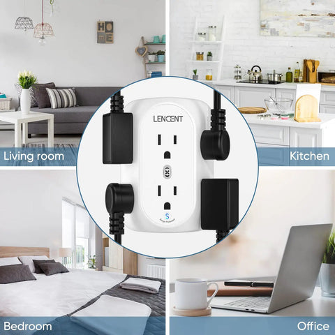 Alt Tag: 9 In 1 Wall Outlet Splitter With 6 Wide Spaced Outlets And 3 USB Ports Converts A Two Prong Outlet To A Grounded Three Prong And Lets You Power Nine Devices At Once In Non Grounded Older Homes No Frills Power Upgrade in various home environments