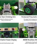 Heavy Duty Electric Stair Climber Hand Truck Workhorse For Moving Heavy Objects With Aluminum Alloy Frame Lightweight Yet Rugged S Shaped Support Arm Up Stairs Appliances And Boxes, green wheels