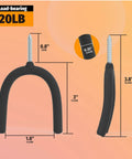 16 Pack U Hooks Value Pack Heavy Duty Wall Hangers For Tools Mops And Brooms, vinyl-coated steel dimensions