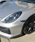 Porsche with GT RS Style Raised 3D Smoked Lens Amber Full LED Front Side Marker Light Kit installed, showing sleek upgrade