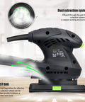 Pro Grade Electric Detail Sander With 12,000 OPM, 1.6 Amp Motor, 10 Sandpapers, Efficient Dust Collection, Compact Design