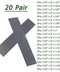 20 Pair One Thirty Second By Six Machinist Parallel Block Tool Set With 0.0001 Parallelism One Half To One And Eleven Sixteenths Inch Alloy Steel Precision Matched Parallel Bars For Milling Jig Work And Setup