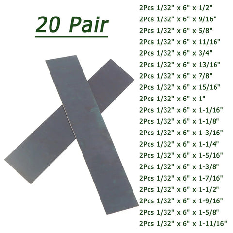 20 Pair One Thirty Second By Six Machinist Parallel Block Tool Set With 0.0001 Parallelism One Half To One And Eleven Sixteenths Inch Alloy Steel Precision Matched Parallel Bars For Milling Jig Work And Setup