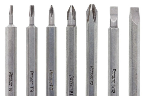 Set of screwdriver bits for Compact Multibit Screwdriver With Instant Bit Change System Slim Handle For Easy Grip