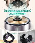 All In One Travel Charging Dock For Watch And Phone With 3 In 2 Cable, Six Charging Ways To Power iWatch And iPhone From USB C Or USB A, Charge Three Devices At Once, perfect magnetic alignment demonstration with watch