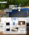 Laser Distance Meter For Water Level And Snow Depth, Class 1 Safety, 915 MHz, Easy Cable-Connected Unit With Main Display For Precise Environmental Monitoring And DIY Projects, wireless sensor setup