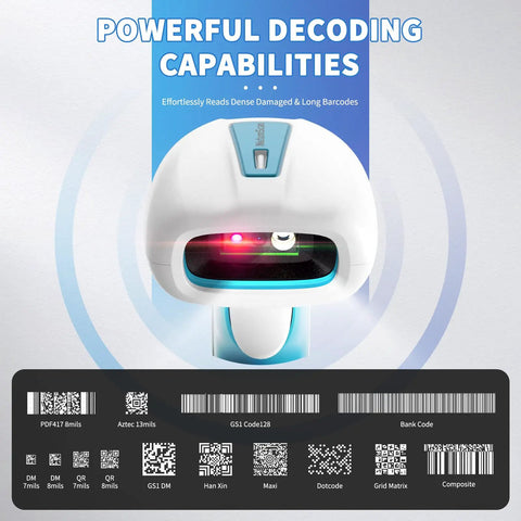 Beast Mode Industrial Barcode Scanner With Wireless 2D QR Capture And IP67 Waterproof Defense Built Tough For Warehouse Hustle And Rugged Daily Grinding On Every Job Site, showing powerful decoding capabilities.