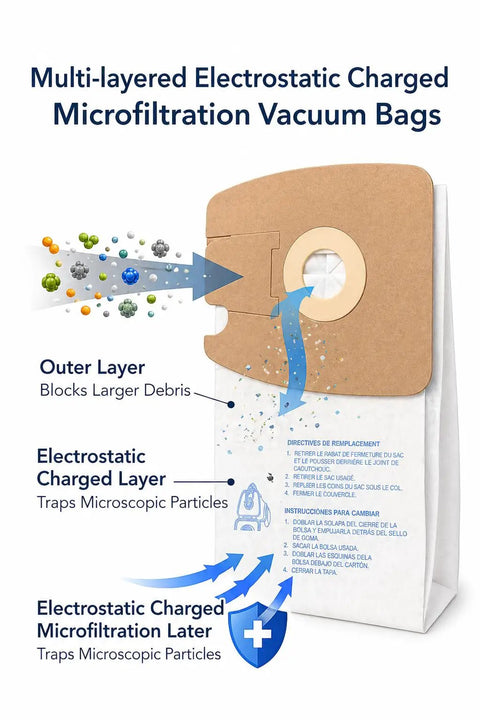 Replacement Multi Layer Micro Filtration Vacuum Bags For Eureka Mighty Mite 3670 And 3680 Series Canisters Heavy Duty 9 Pack Fits 3670A 3670G 3671A 3672A 3672B 3673A 3676A 3676B 3679A 3679B 3682A 3682B 3682D