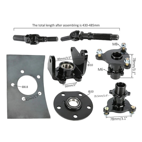 Beefed Up Four Wheel Drive Front Half Axle Assembly Kit For Electric ATVs Quads And Go Karts With Enhanced Torque And Traction