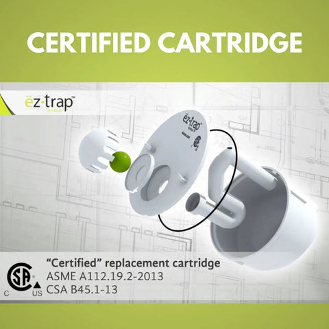 EZ-Trap waterless urinal cartridge replacement for Bobrick Falcon Sloan, certified design with parts and replacement kit components.