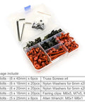 135Pcs Motorcycle Fairing Bolts Screws Nuts Clip Kit For Duke RC Bodywork Race Ready Fasteners Set Compatible With 125