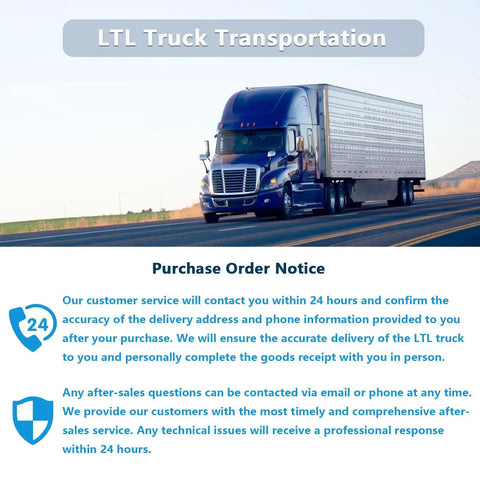LTL Truck Transportation with blue semi-truck on a highway, delivering freight efficiently.