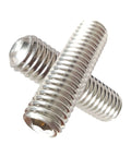 2-56 Thread Cup Point Socket Set Screws Full Thread Allen Drive 18-8 Stainless Steel Bright Finish Three Eighths Inch