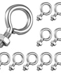 Set Of 10 M3x8mm Stainless Steel Eye Bolts With Nuts For Hanging Or Securing Cables Heavy Duty Eyebolts For Lifts And Rigging