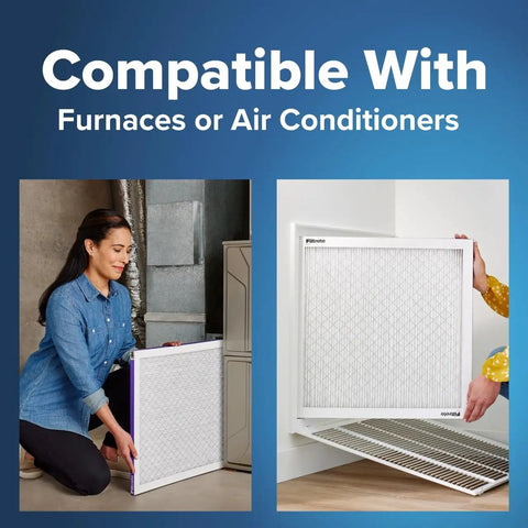 Installing 16X20X1 AC Furnace Air Filter With MERV 12 And MPR 1500, Pleated 3 Month Electrostatic Filter For Allergy And Asthma Relief