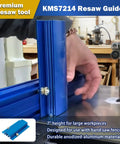 7 Inch Bandsaw Resaw Guide For 14 Inch Band Saws Pro Grade Narrow Cut Accessory attached to fence in workshop