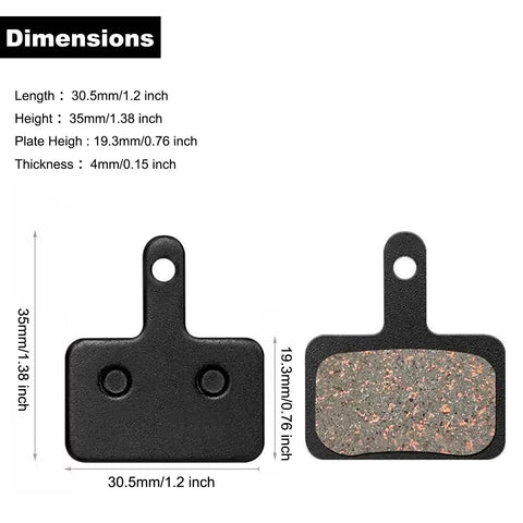 Four Pairs Disc Brake Pads For Your Bike Replacement With Dope Compatibility Across Tektro Shimano And TRP Calipers dimensions