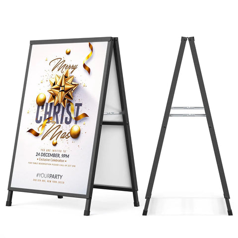 Heavy Duty 24x36 Outdoor A Frame Signs Double Sided Sandwich Board For Outside Use All Weather Wind Resistant Sidewalk Display