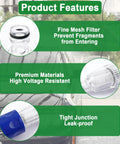 Close-up of Six Pack Three Quarter Inch Garden Hose To Pressure Washer Adapter With Quick Connect For Easy Setup showing product features.
