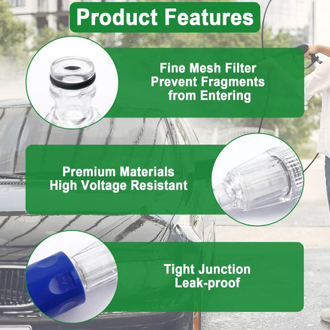 Close-up of Six Pack Three Quarter Inch Garden Hose To Pressure Washer Adapter With Quick Connect For Easy Setup showing product features.