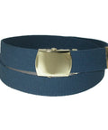 Big And Tall Cotton Adjustable Belt With Brass Buckle Khaki 1.25 Inch Wide Up To 60 Inches Cut To Fit Removable Military Buckle Durable Cotton Web Belt For Everyday Wear