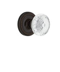 Passage Rope Rosette With Crystal Meadows Knob Two Sided Go To Door Hardware Set 2.375 Inch Backset Timeless Bronze For Hallways And Closets