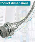 Tough As Nails Steel Strain Relief Cord Connector For Three Quarter Inch Electrical Wiring Jobs featuring detailed product dimensions.